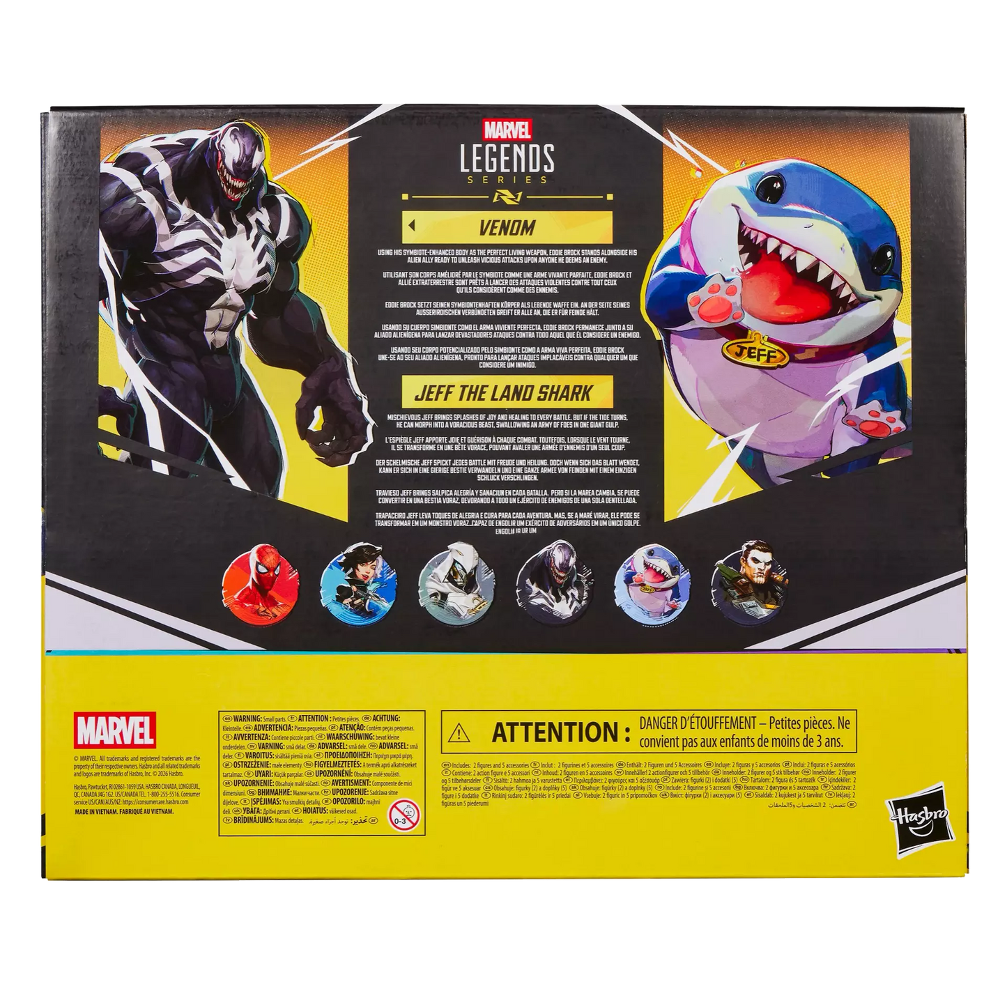 Marvel Legends Series Marvel Rivals Venom & Jeff the Land Shark