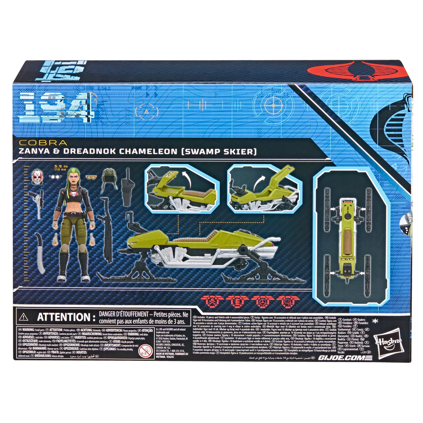 G.I. Joe - Classified Series #194 Zanya & Dreadnok Chameleon (Swamp Skier) Vehicle