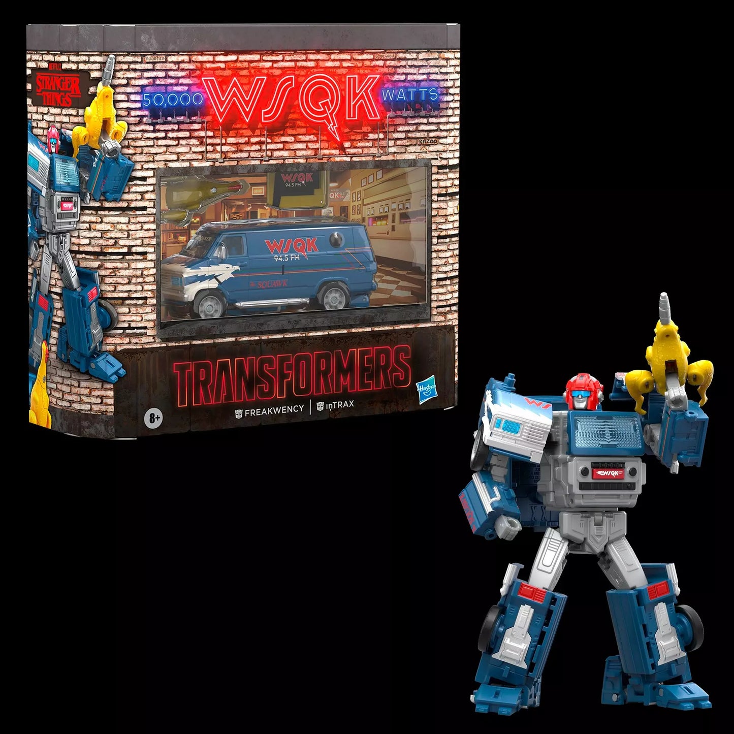 Transformers x Stranger Things Freakwency and 8-Trax Figure Set