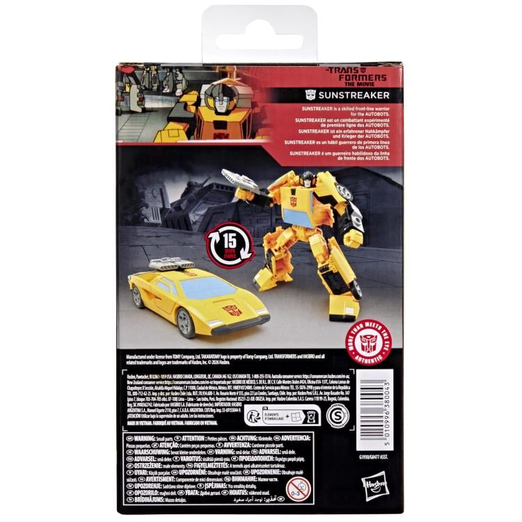 Transformers Studio Series The Transformers: The Movie Deluxe Class Sunstreaker
